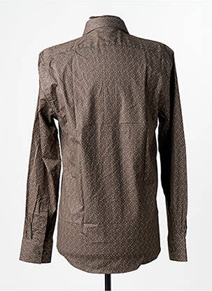 Chemise manches longues marron PRIVATE BLUE homme