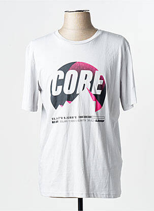 T-shirt col rond gris JACK & JONES homme