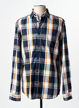 Chemise manches longues manches longues bleu TOM TAILOR homme