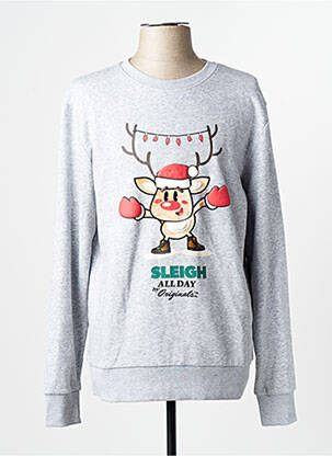 Pull gris JACK & JONES homme