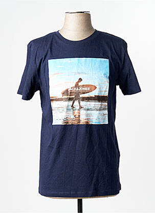 T-shirt bleu JACK & JONES homme