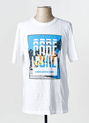 T-shirt coupe droite manches courtes blanc JACK & JONES homme