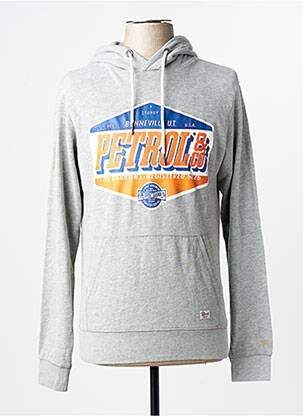 Sweat-shirt à capuche gris PETROL INDUSTRIES homme