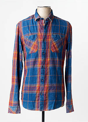 Chemise manches longues bleu GARCIA homme