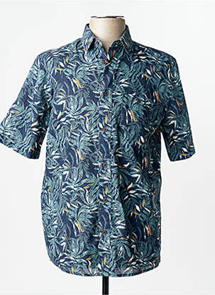 Chemise manches courtes manches courtes bleu TOM TAILOR homme