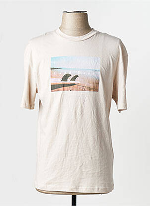 T-shirt beige JACK & JONES homme