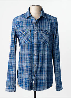Chemise manches longues bleu GARCIA homme