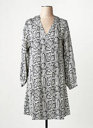 Robe mi-longue col v gris VERO MODA femme