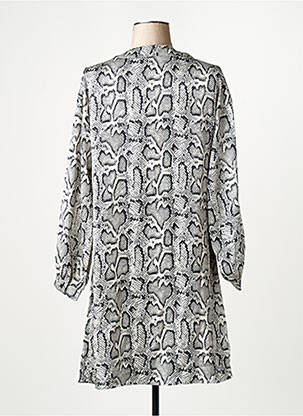 Robe mi-longue col v gris VERO MODA femme