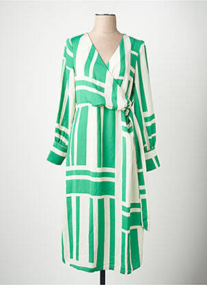Robe longue manches longues vert VERO MODA femme