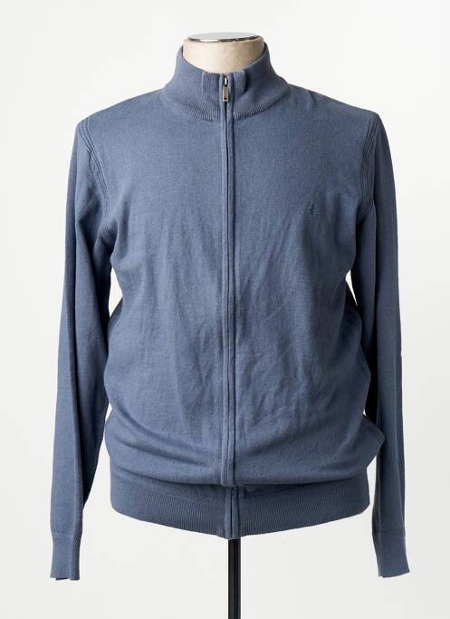 Gilet manches longues bleu HAZE&FINN homme