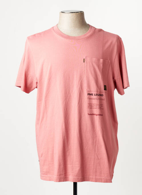 T-shirt coupe droite manches courtes rose PME LEGEND homme