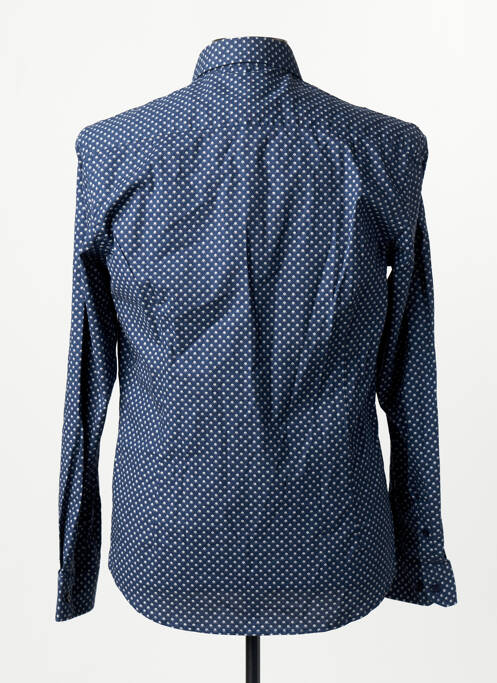 Chemise manches longues bleu DELAHAYE homme