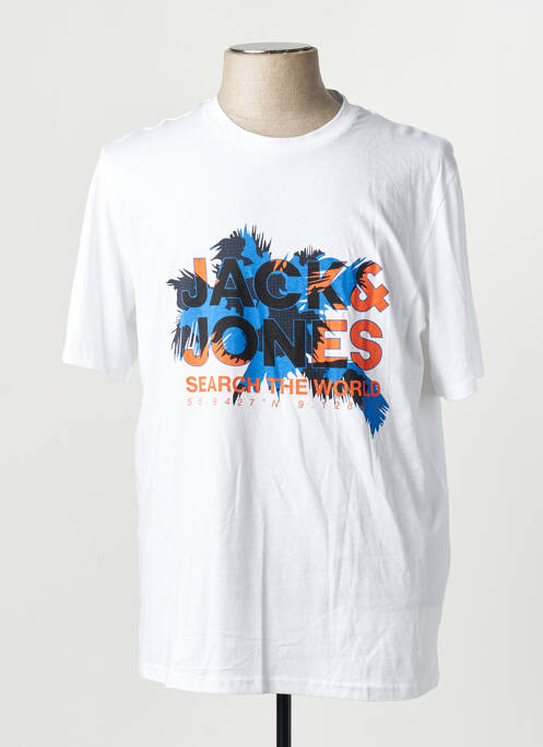 T-shirt manches courtes manches courtes blanc JACK & JONES homme