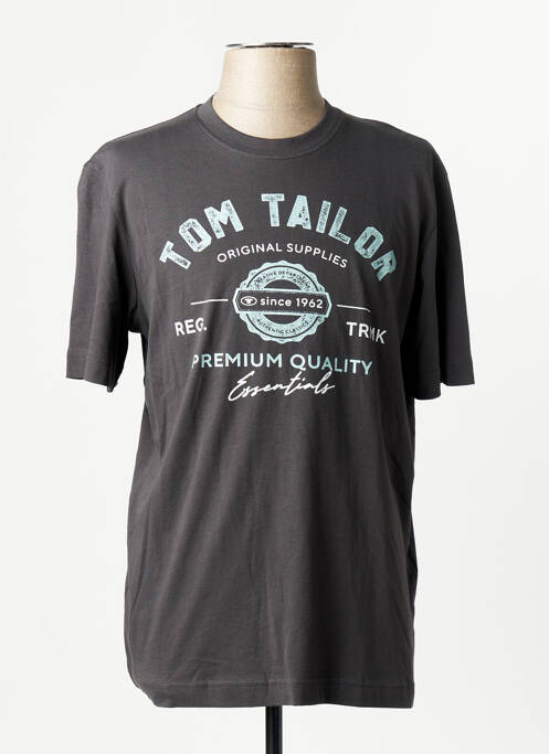 T-shirt coupe droite manches courtes gris TOM TAILOR homme