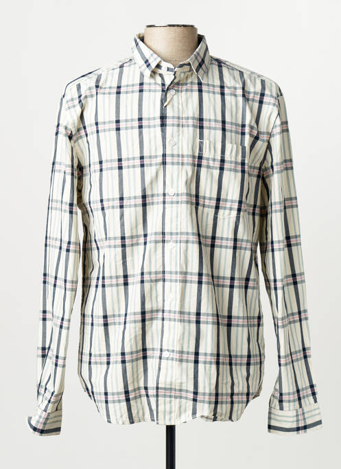Chemise manches longues beige TOM TAILOR homme