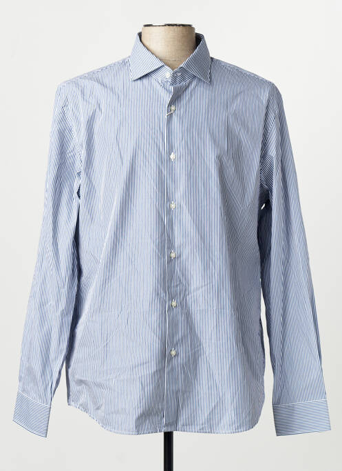 Chemise manches longues bleu MANGO homme