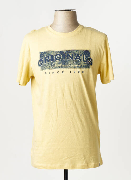 T-shirt jaune JACK & JONES homme