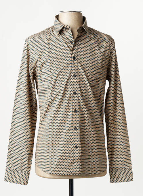 Chemise manches longues marron NO EXCESS homme
