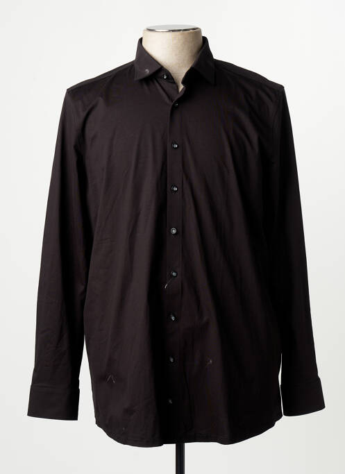 Chemise manches longues noir OLYMP homme