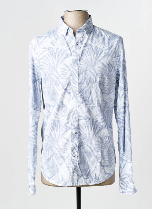 Chemise manches longues bleu GARCIA homme