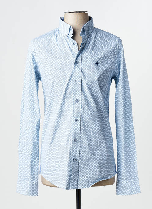 Chemise manches longues bleu HAZE&FINN homme