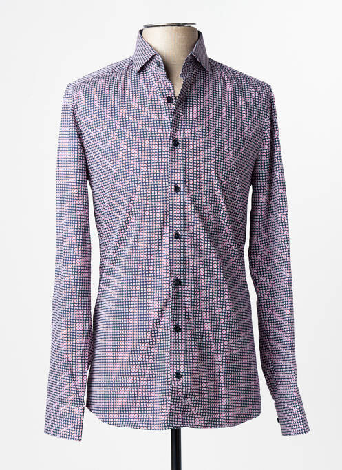 Chemise manches longues rouge OLYMP homme