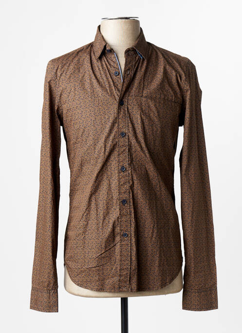 Chemise manches longues marron GARCIA homme
