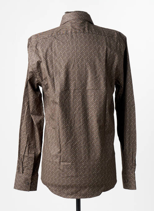 Chemise manches longues marron PRIVATE BLUE homme