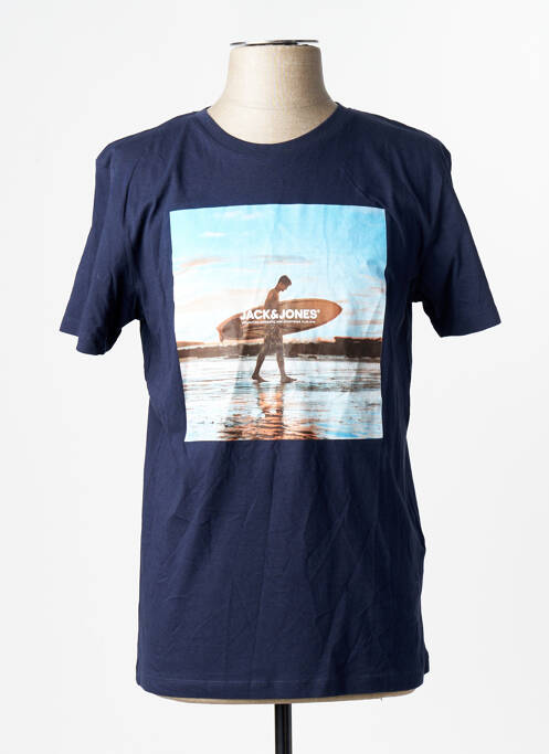 T-shirt bleu JACK & JONES homme