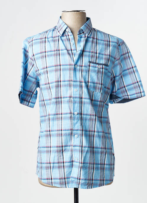 Chemise manches courtes coupe droite bleu TOM TAILOR homme