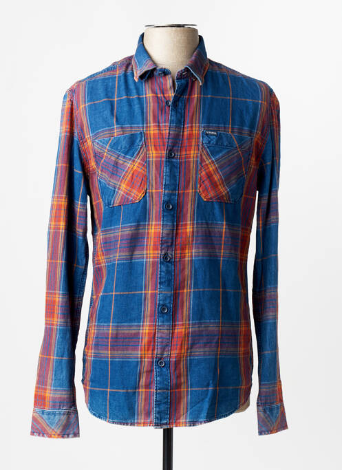 Chemise manches longues bleu GARCIA homme