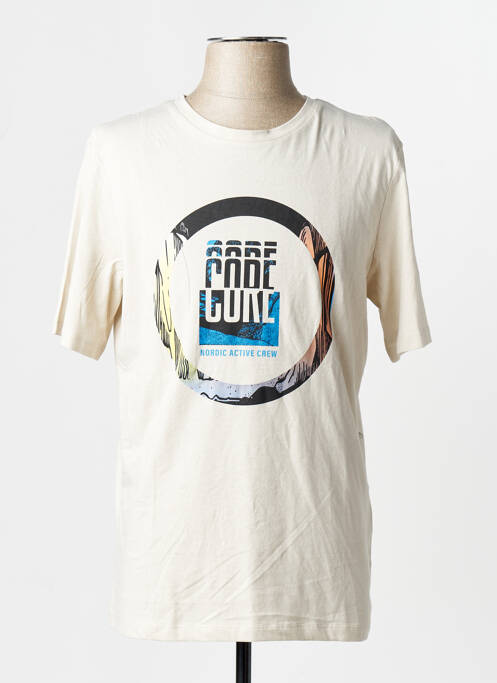 T-shirt col rond manches courtes beige JACK & JONES homme