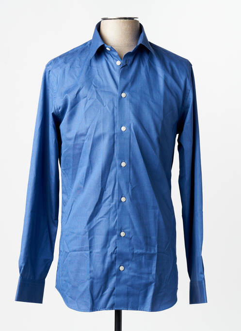Chemise manches longues poignets boutonnés bleu SELECTED homme