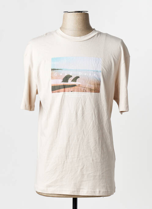 T-shirt beige JACK & JONES homme