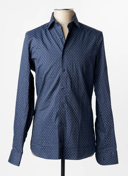 Chemise manches longues bleu OLYMP homme