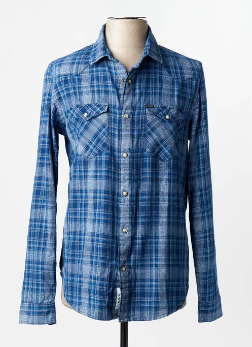 Chemise manches longues bleu GARCIA homme