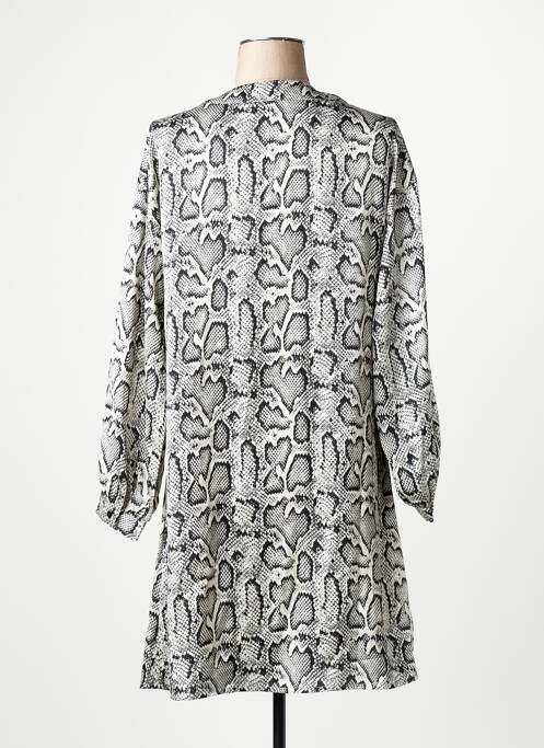 Robe mi-longue col v gris VERO MODA femme