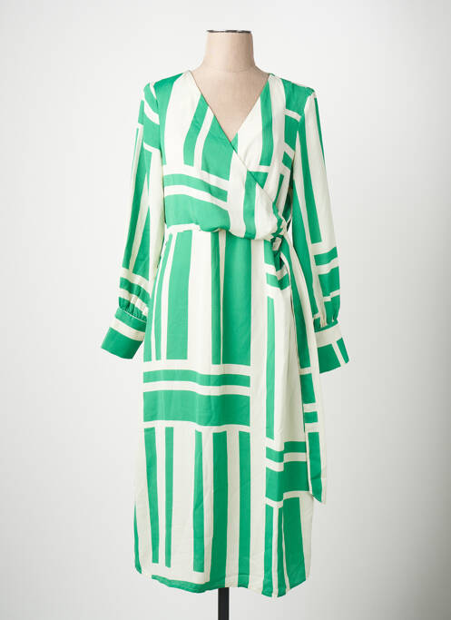 Robe longue manches longues vert VERO MODA femme