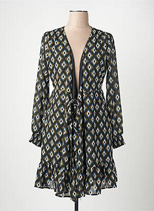 Robe mi-longue manches longues manches longues noir ONLY femme