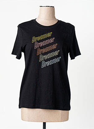 T-shirt col rond manches courtes noir ONLY femme