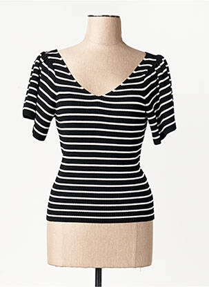 T-shirt col v noir ONLY femme