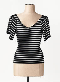 T-shirt col v noir ONLY femme