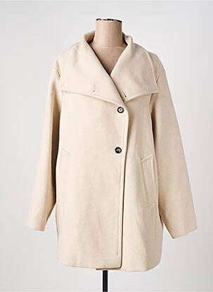 Manteau long beige MANGO femme