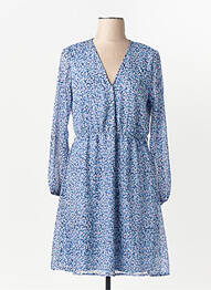 Robe mi-longue bleu ONLY femme