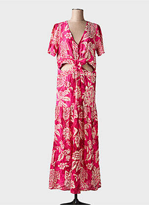 Robe longue rose MANGO femme