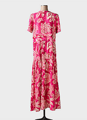 Robe longue rose MANGO femme