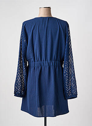 Robe mi-longue manches longues manches longues bleu ONLY femme