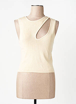 Débardeur col rond sans manche beige ONLY femme