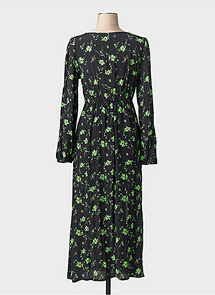 Robe longue col v noir JACQUELINE DE YONG femme